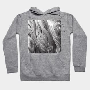 Silver graphic swirling Hoodie